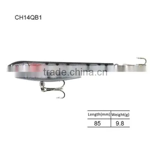 CH14QB1 Bass Fishing Lure Hard Plastic Pencil Bait 85mm Various Colors thumbnail-1