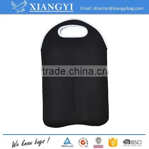 Durable Neoprene Two Bottle Wine Carrier Tote Bag thumbnail-2