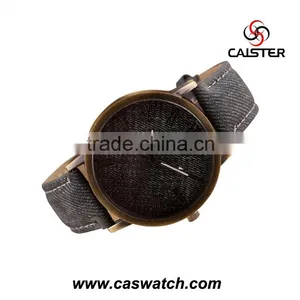 Simple Dials Leather Bracelet Alloy Case Unisex Watch thumbnail-3