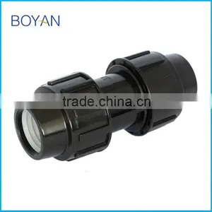 Plastic Quick Pipe Fitting Black PP Compression Coupling thumbnail-3