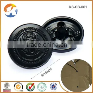 Black Engraved Snap Button Custom Logo thumbnail-1