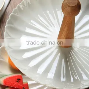 Two Layers of Fruit Cake Dessert Ceramic Double Disc HY1671602 thumbnail-5