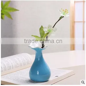 Chinese Ceramic Vase Wholesale Flower Shape With Bright and Colored Glazed for Furnishing thumbnail-6