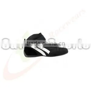 Black Color and White Stripe Racing Boot thumbnail-1