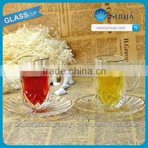 Mouth Gilt Diamond Tea Cup With Plate Set China Manufacturer thumbnail-1