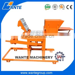 WANTE BRAND Good Quality WT2-40 Manual Clay Interlocking Brick Making Machine for Small Business thumbnail-2