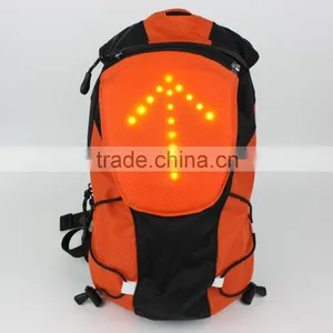 Outdoor Wireless Remote Control Turn Signal Led Backpack Security Led Light Back Bag Waterproof Backpack for Sale thumbnail-6