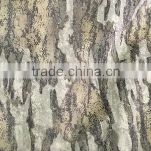 100%poly Microfiber Fabric With Green Camouflage Pattern thumbnail-2