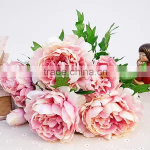 High Quality Artificial Flower Wedding Decoration Peony Silk Flower Single Artificial Peony thumbnail-5