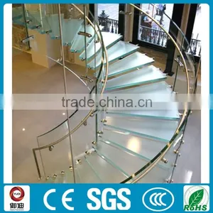 Europe Indoor Modern Stainless Steel Glass Arc Stair/stairs Factory thumbnail-1