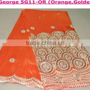 Wholesale Fashion Curious George Fleece Fabric African George Lace Fabric Beaded George Fabric Promotion Sale thumbnail-2