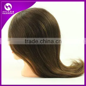 2015 Cheap Cosmetology Salon Human Hair Training Head for Hairdressers/100% Human Hair Training Doll Head Practice Head Quality Choice thumbnail-4