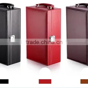 Hot Selling Luxury PU Leather Wine Bottle Shape Box thumbnail-4