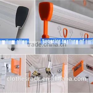 2016 New Arriving Hand Lifting Aluminum and Stainless Steel Mounted Clothes Drying Rack thumbnail-4