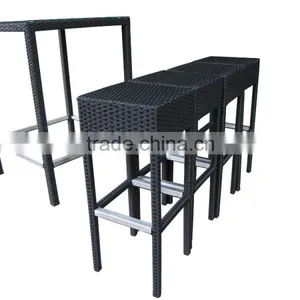 Rattan Garden Furniture Outdoor Bar Table and Chair thumbnail-3