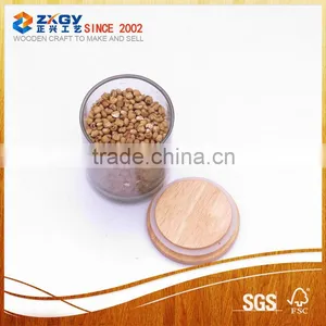 Glass Jar Wooden Lids Wooden Caps Wooden Covers thumbnail-1