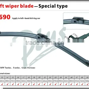 S690 Side Pin 22mm Wiper Arm Auto Parts Rubber Refill Windscreen Soft Wiper Blade thumbnail-6