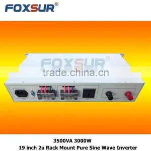 Off Grid 19 Inch 2U Rack Mount Pure Sine Wave Inverter for Industry and Telecom 3500VA 3000W 48V dc to 110V ac With LCD Display thumbnail-1