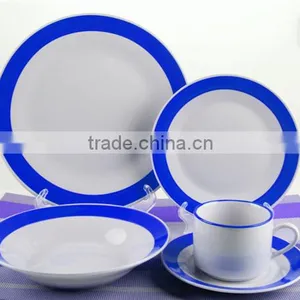 High Grade Dinner Set Porcelain Crockery Items With Color Band thumbnail-4