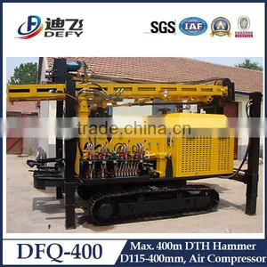 DFQ-400 Water Well DTH Drilling Rig Working With Air Compressor for Granite Borehole thumbnail-1