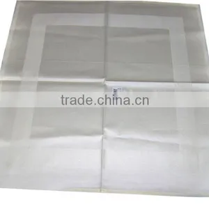 White Cotton Satin Band Dinner Napkins thumbnail-1
