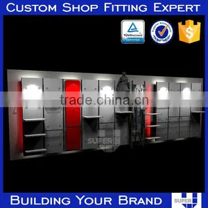 Tailor Made Spray Paint MDF Wood Shelf for Shop With LED Lighting thumbnail-5
