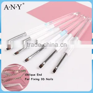 ANY Nail Art Maincure 3D Sculpture Acrylic Handle Beauty Hand and Nail Brush Flat UV Gel Art thumbnail-1