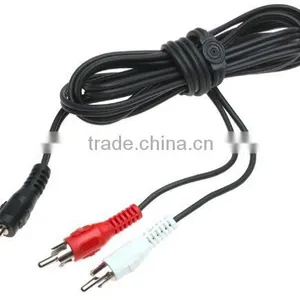 Audio Y Cable Splitter 1 Mini Plug to 2RCA Plugs thumbnail-1