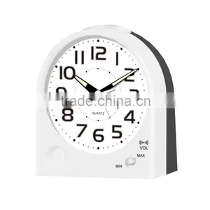 Simple White Plastic Table Alarm Clock thumbnail-1