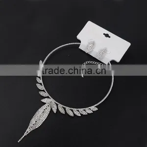 Wedding Jewelry Sets Dubai Bridal Indian Bridal Crystal Necklace Earring Jewelry Set For Bridal Dressing Supplier's Choice thumbnail-4