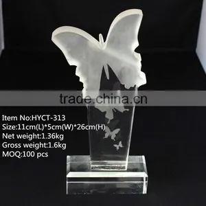 Hot Selling Crystal Butterfly Trophy for Sale thumbnail-1