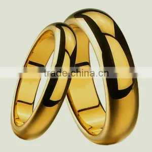 24k Gold Plated Tungsten Ring thumbnail-1