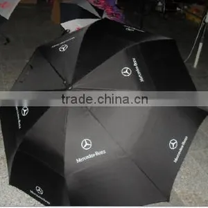 High Quality Pongee Logo Branding Straight Golf Umbrella thumbnail-4