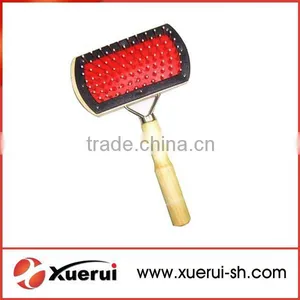 Square Pet Dog Brush, Wooden Handle Pet Comb Brush thumbnail-1