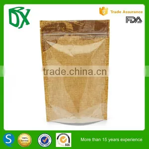 Hot New Products for 2016 Lamination Material One Side Paper One Side Transparent Clear Stand up Pouch With Zipper for Nut thumbnail-1