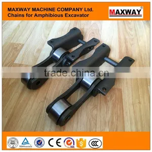 Wearable Steel Chains for Volvo Amphibious Excavator , 40Cr Steel Material, MAXWAY Machine Company thumbnail-1