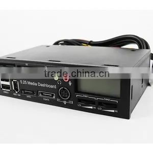 5.25inch USB 2.0 Media Dashboard Multi-Functional Panel for USB MMC SD SATA Card Reader 525A thumbnail-4
