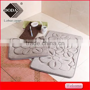 Microfiber Flannel Embossed Non Slip Pvc Backing Contour Bath Rug thumbnail-6