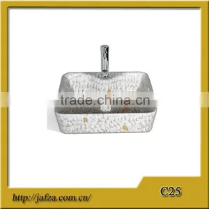 C25 Art Basin Chaozhou Sanitary Ware, Single Hole Ceramic Counter Top Basin thumbnail-1