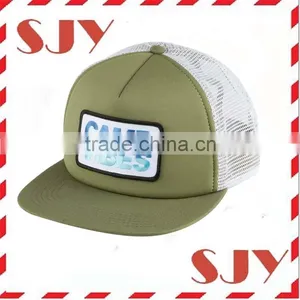 Flat Brim Custom Embroidery Mesh Trucker Cap thumbnail-1