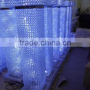 Crystal & Metal LED Wedding Pillar Wedding Walkway Stand for Wedding Decoration Events Walkway Stand thumbnail-1