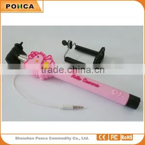 2015 Fashion Mini Foldable Monopod,Cable Take Pole Selfie Stick,Monopod Selfie-stick in Promotion! thumbnail-1