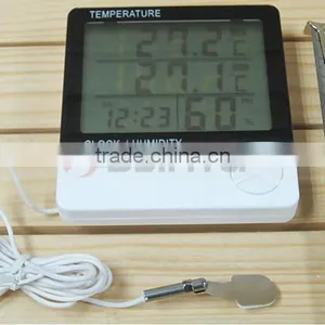 HTC-2, Outdoor and Indoor Used Humidity and Temperature Meter With Probe and Clock thumbnail-3