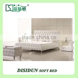 Elegant Modern Stainless Steel King Bed Frame DS-1035 thumbnail-1