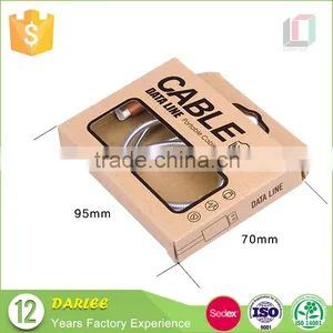 Custom Logo Printed Recyclable Kraft Paper Usb Cable Paper Package Boxes thumbnail-1