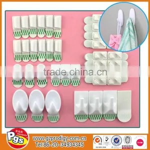 Clear Plastic Hooks Adhesive Plastic Hooks Clear no Screws no Mark Adhesive Sticker Hang Hook thumbnail-1