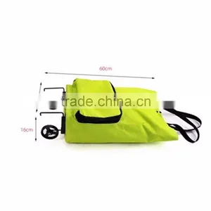 Folding Traveling Shopping Tote Bag With Wheels Handbag Purse Luggage Cart Trolley thumbnail-2