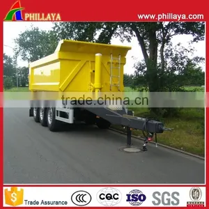 3Axle 50Tons Rear Dump Truck Dolly Trailer With Tipping Drawbar thumbnail-5