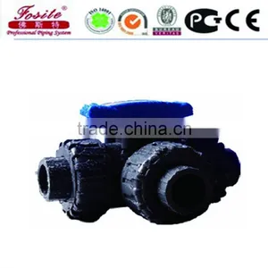 Standard U-PVC Three Union Ball Valve thumbnail-2