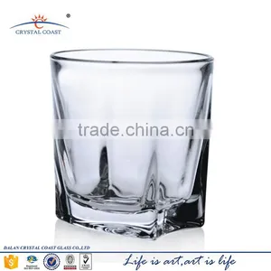 Square Shape High Quality Clear Double Old Fashioned Glass thumbnail-1